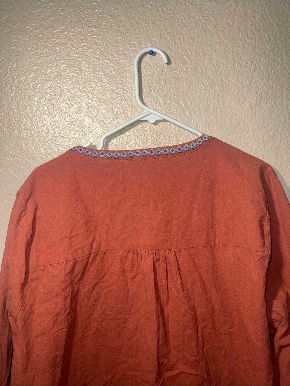 Savanna Jane 3X Embroidered Floral Boho Peasant Top Rust Plus - Picture 8 of 15